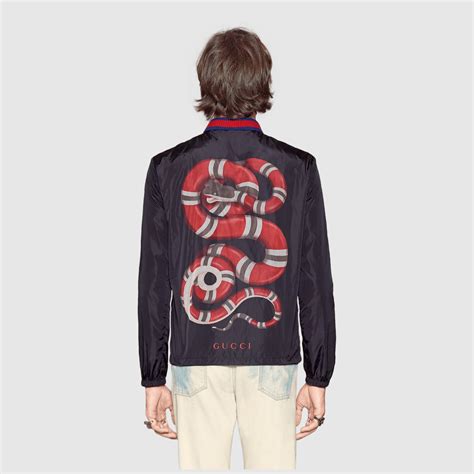 red gucci leather jacket men snake on back|Red Gucci Jackets for Men .